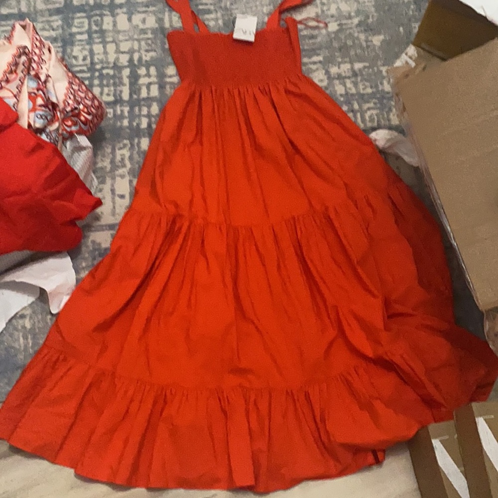 NWT Zara poplin midi dress
